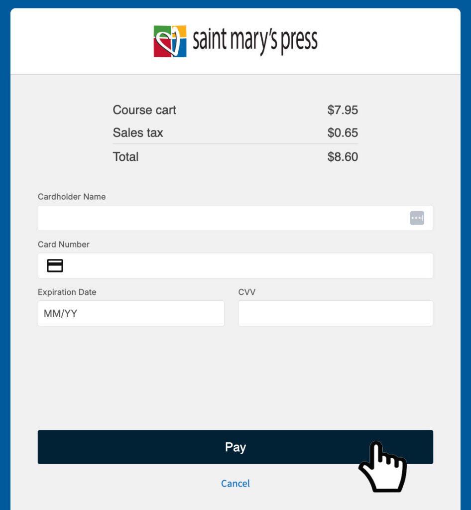 Payment CC for course